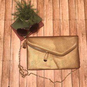 Urban expressions gold clutch purse